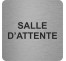 Pictogramme en alu en relief "Salle d'attente"