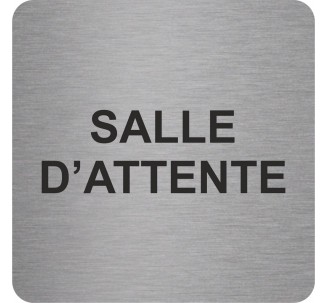 Pictogramme en alu en relief "Salle d'attente"