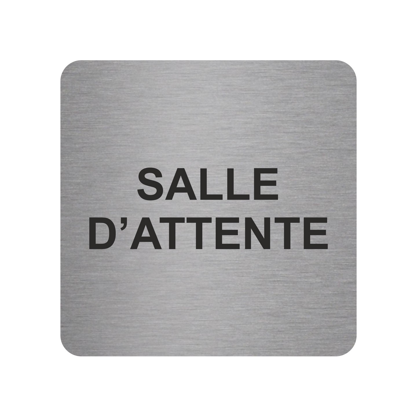 Pictogramme en alu en relief  "Salle d'attente"