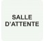 Pictogramme en alu en relief "Salle d'attente"