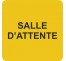 Pictogramme en alu en relief "Salle d'attente"