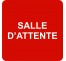 Pictogramme en alu en relief "Salle d'attente"