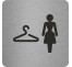 Pictogramme en alu en relief "Vestiaires Femmes"