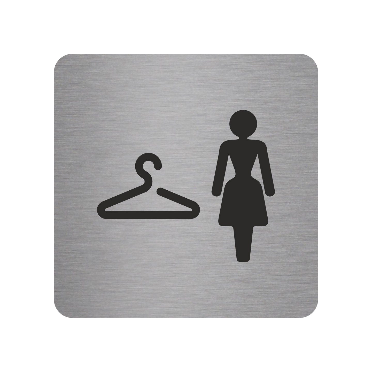Pictogramme en alu en relief  "Vestiaires Femmes"
