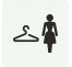 Pictogramme en alu en relief "Vestiaires Femmes"