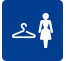 Pictogramme en alu en relief "Vestiaires Femmes"