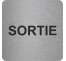 Pictogramme en alu en relief "Sortie"