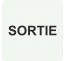 Pictogramme en alu en relief "Sortie"