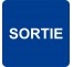 Pictogramme en alu en relief "Sortie"