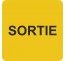 Pictogramme en alu en relief "Sortie"