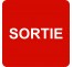 Pictogramme en alu en relief "Sortie"
