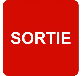 Pictogramme en alu en relief "Sortie"