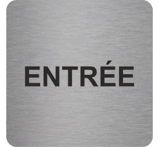 Pictogramme en alu en relief "Entrée"