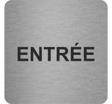 Pictogramme en alu en relief "Entrée"