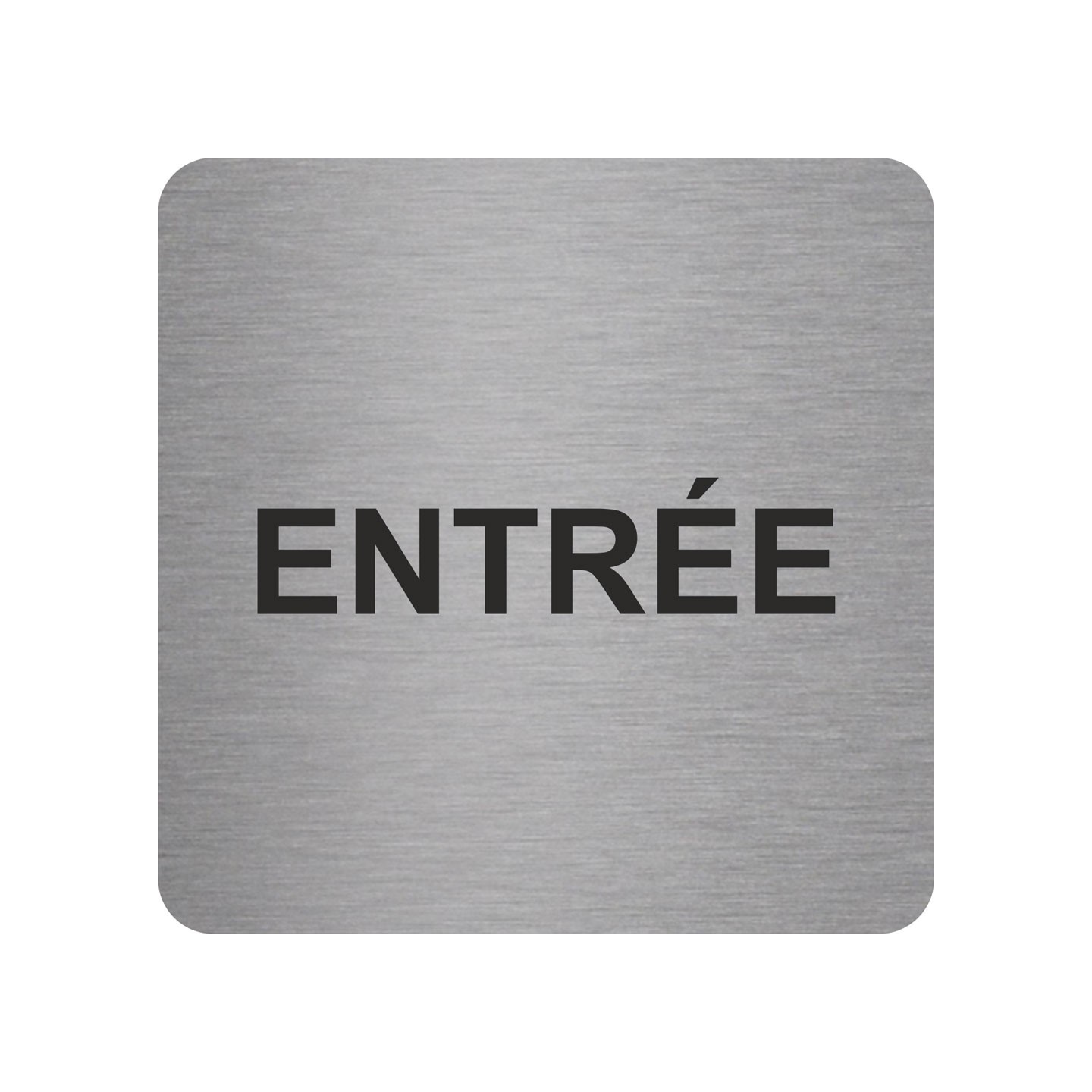Pictogramme en alu en relief  "Entrée"