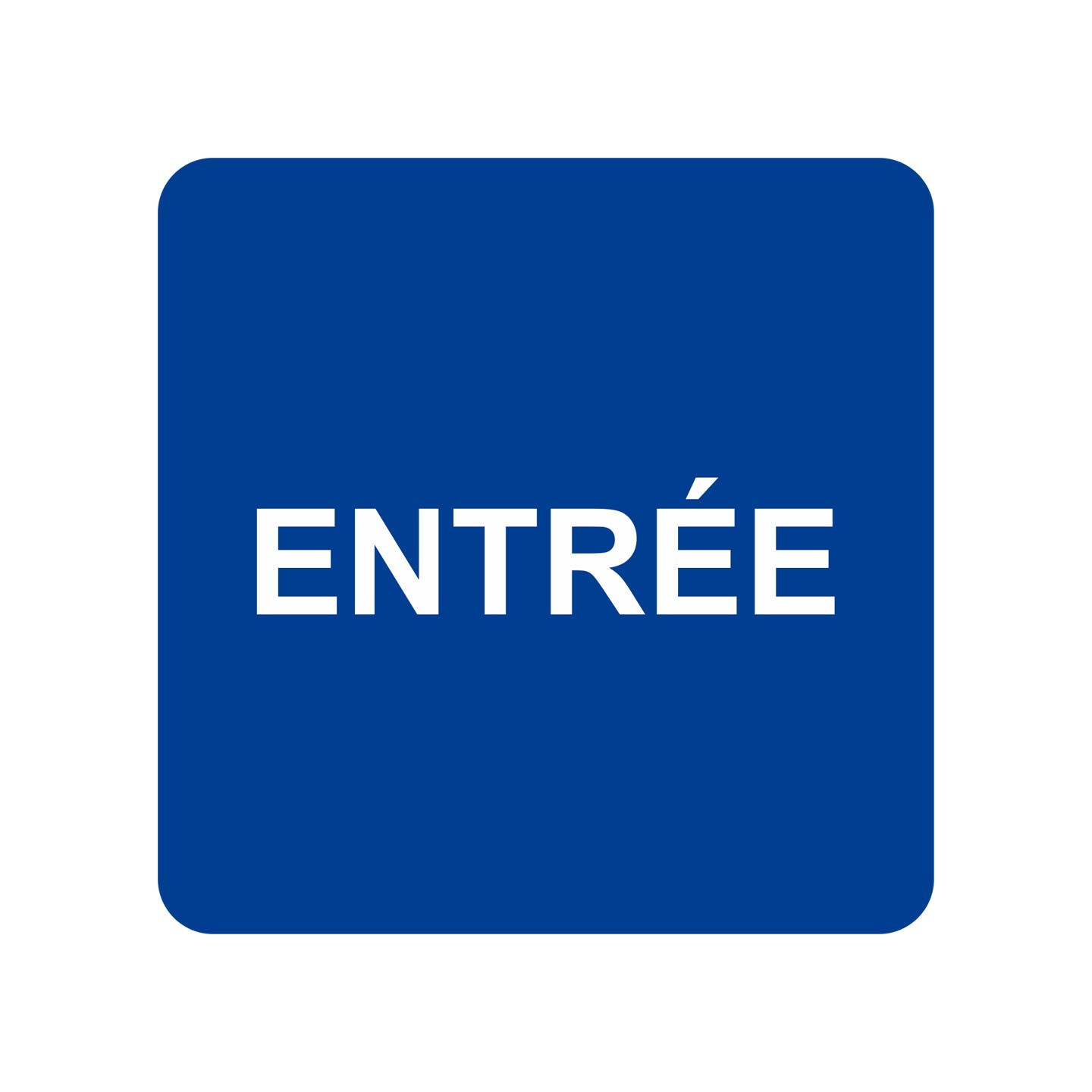 Pictogramme en alu en relief  "Entrée"