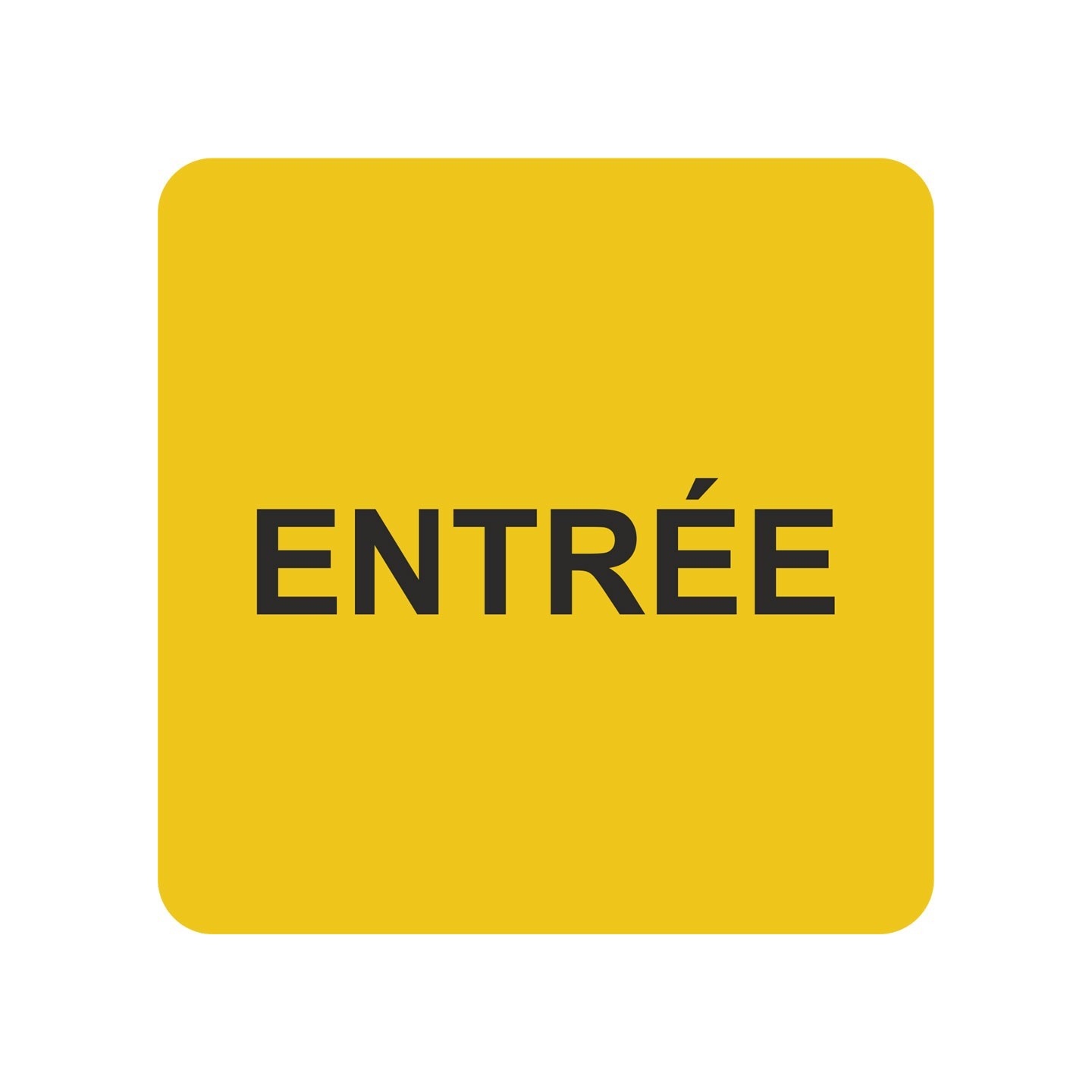 Pictogramme en alu en relief  "Entrée"
