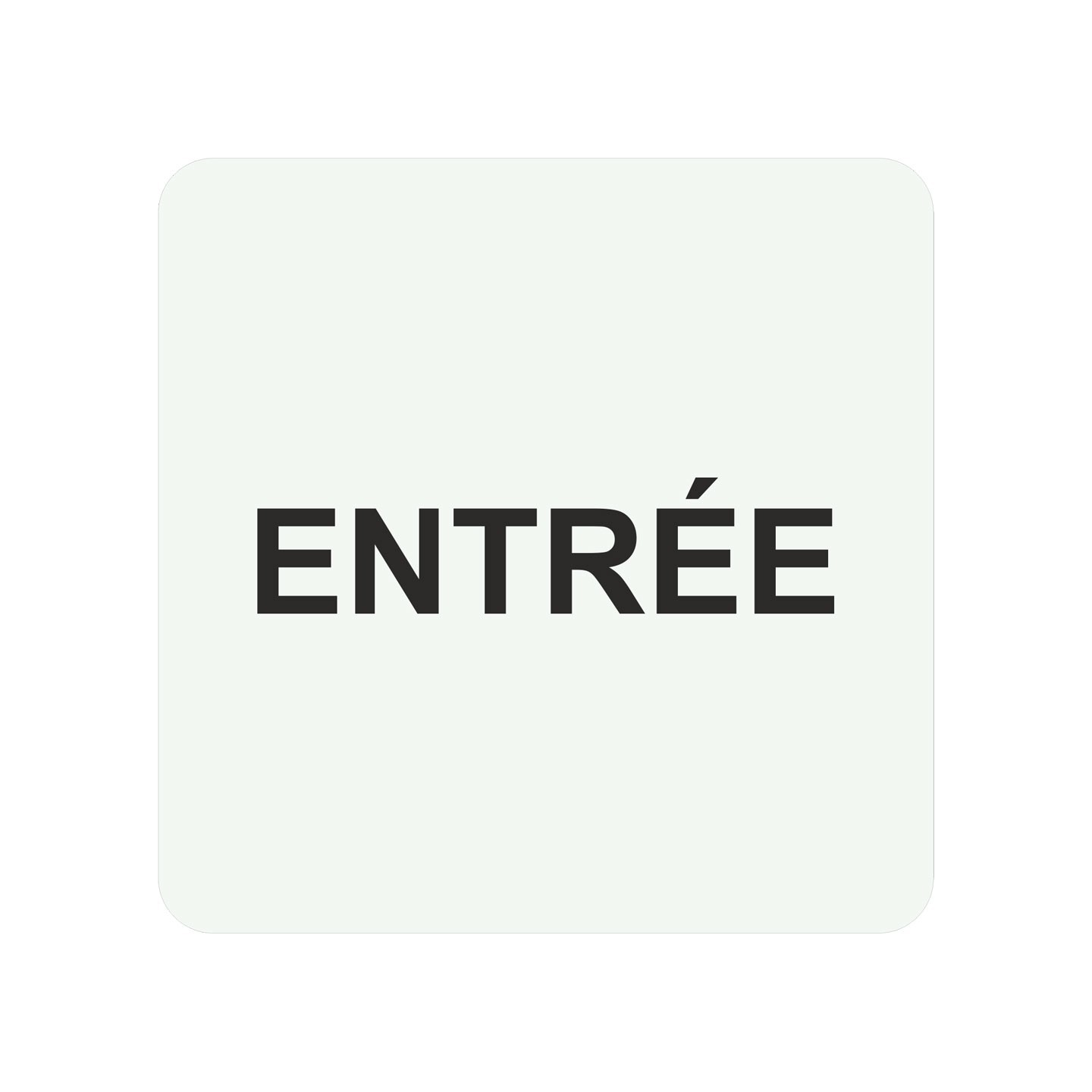 Pictogramme en alu en relief  "Entrée"