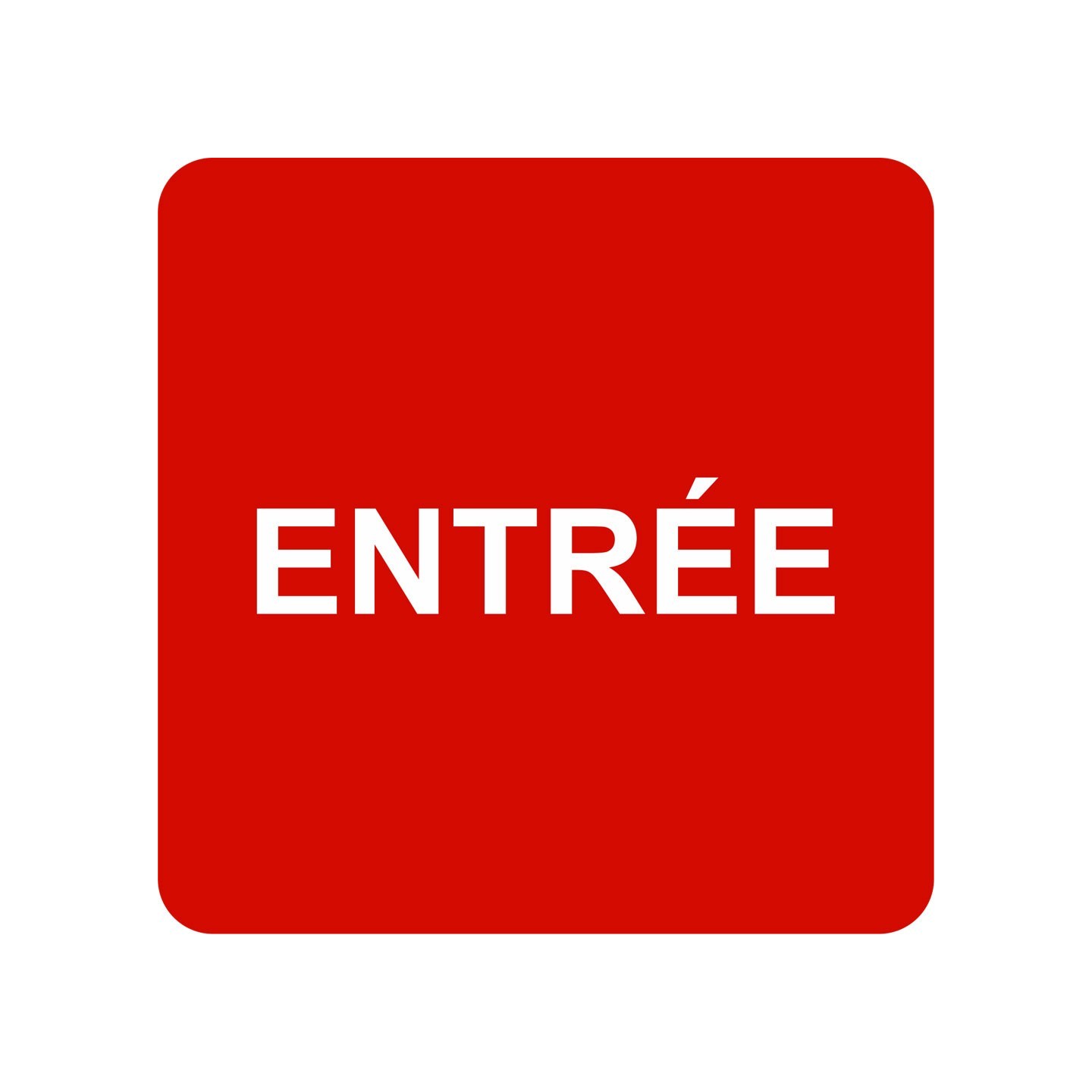 Pictogramme en alu en relief  "Entrée"