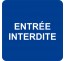 Pictogramme en alu en relief "Entrée interdite"