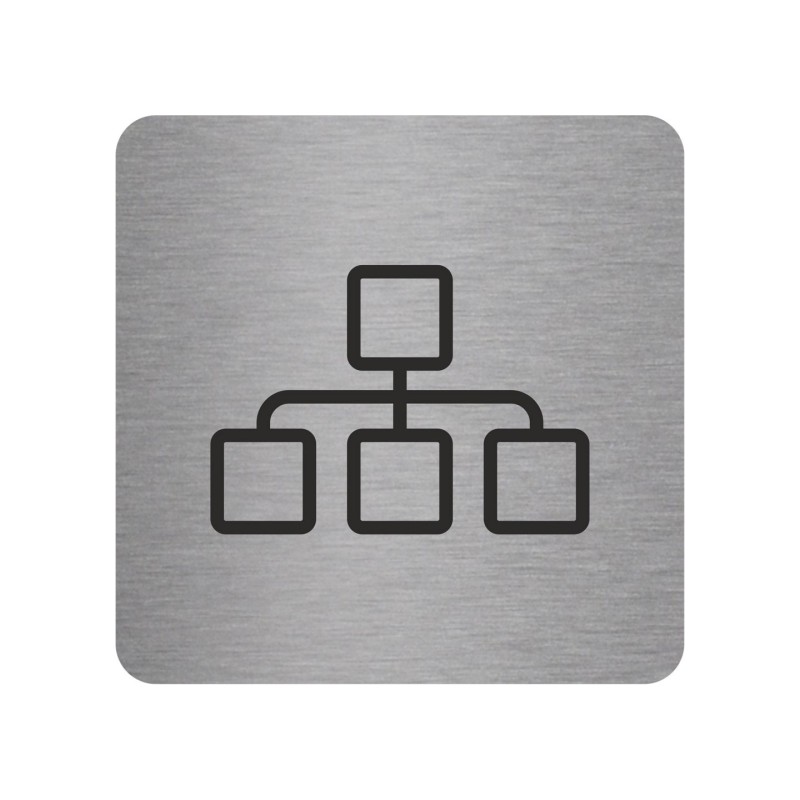 Pictogramme en alu en relief  "Réseau"