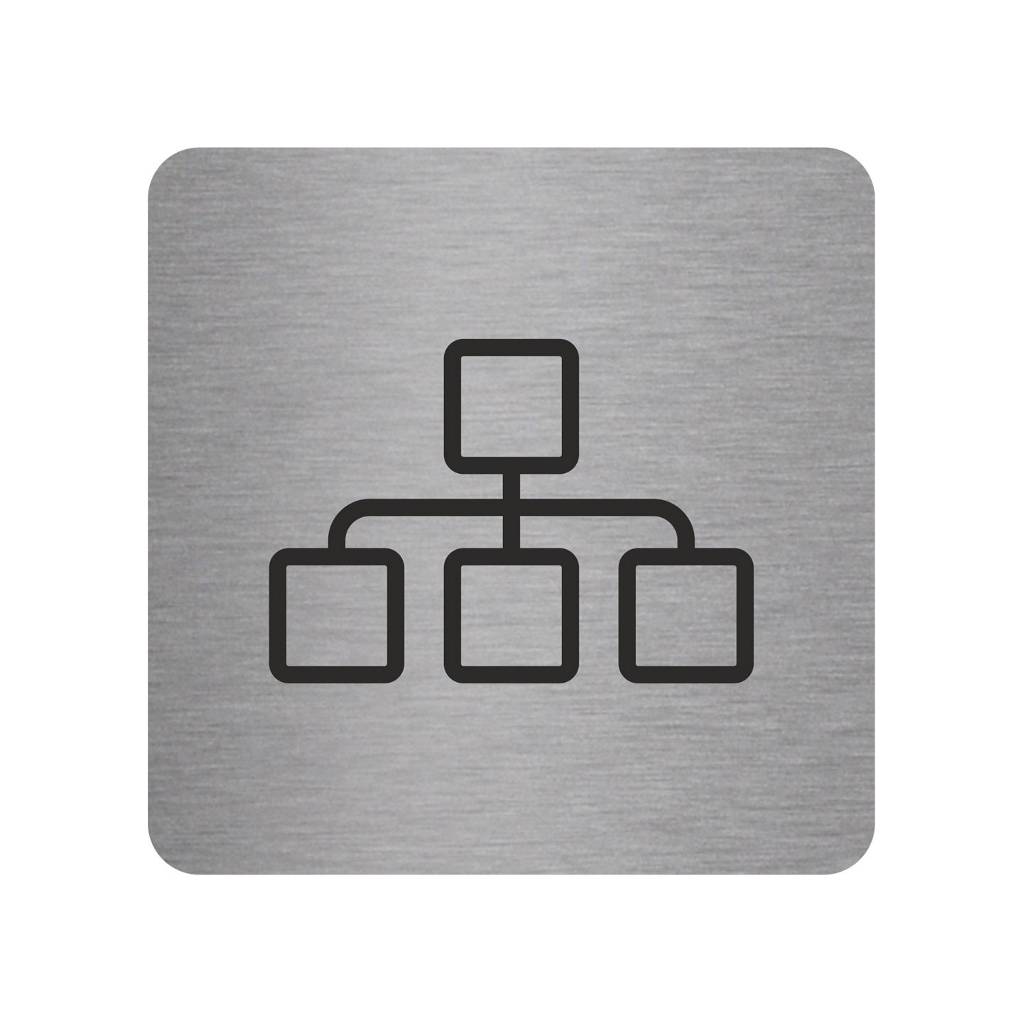 Pictogramme en alu en relief  "Réseau"
