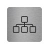 Pictogramme en alu en relief  "Réseau"