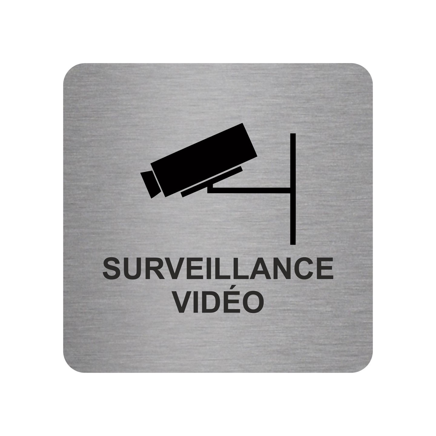 Pictogramme en alu en relief  "Surveillance vidéo"