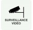 Pictogramme en alu en relief "Surveillance vidéo"