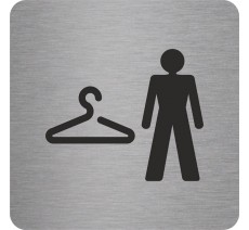 Pictogramme en relief "Vestiaires Hommes"