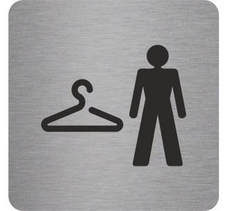 Pictogramme en alu en relief "Vestiaires Hommes"