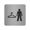 Pictogramme en alu en relief  "Vestiaires Hommes"
