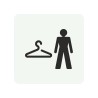 Pictogramme en alu en relief  "Vestiaires Hommes"