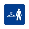 Pictogramme en alu en relief  "Vestiaires Hommes"