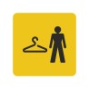 Pictogramme en alu en relief  "Vestiaires Hommes"