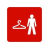 Pictogramme en alu en relief  "Vestiaires Hommes"