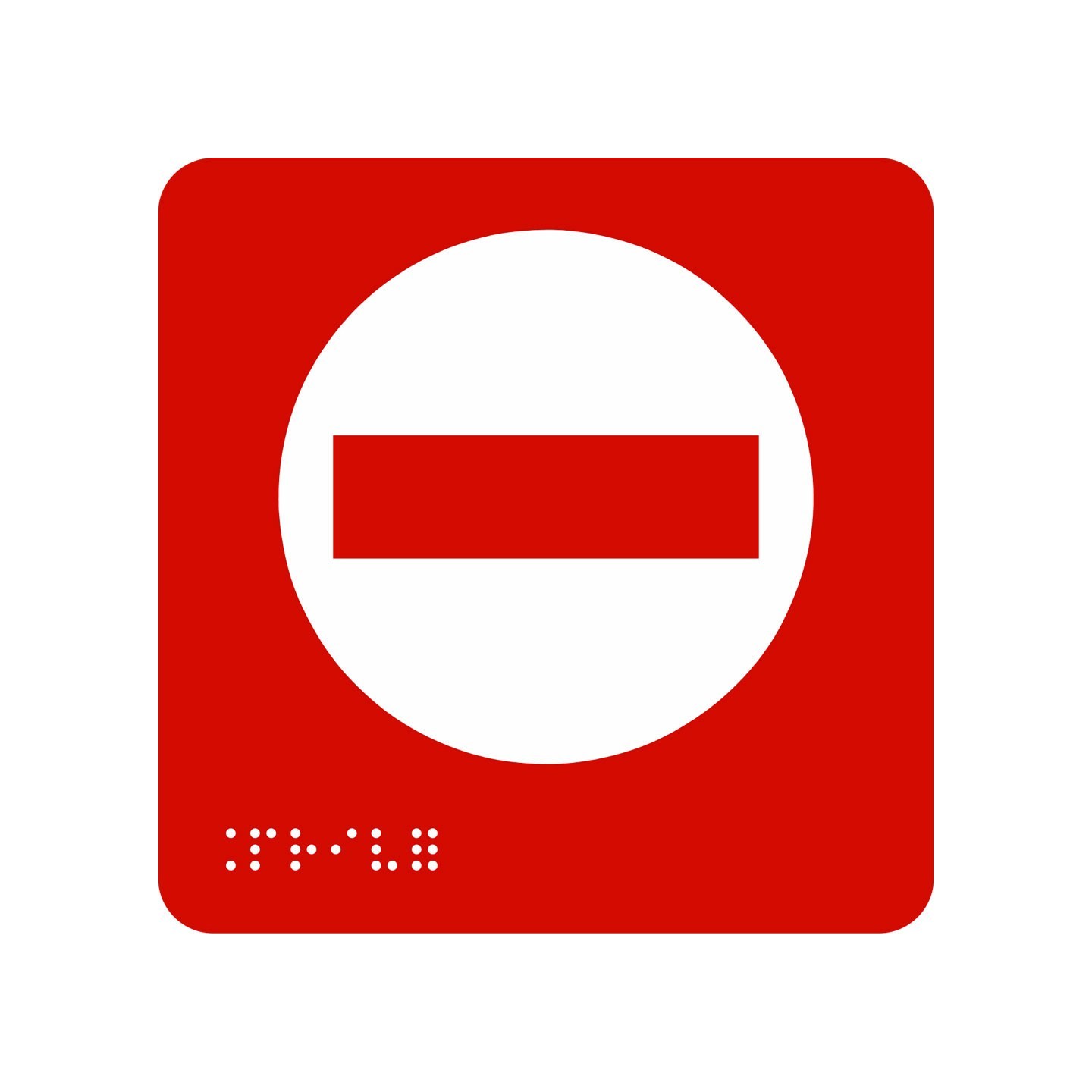 Picto braille sens interdit rouge