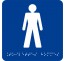 Picto braille Toilettes Hommes bleu