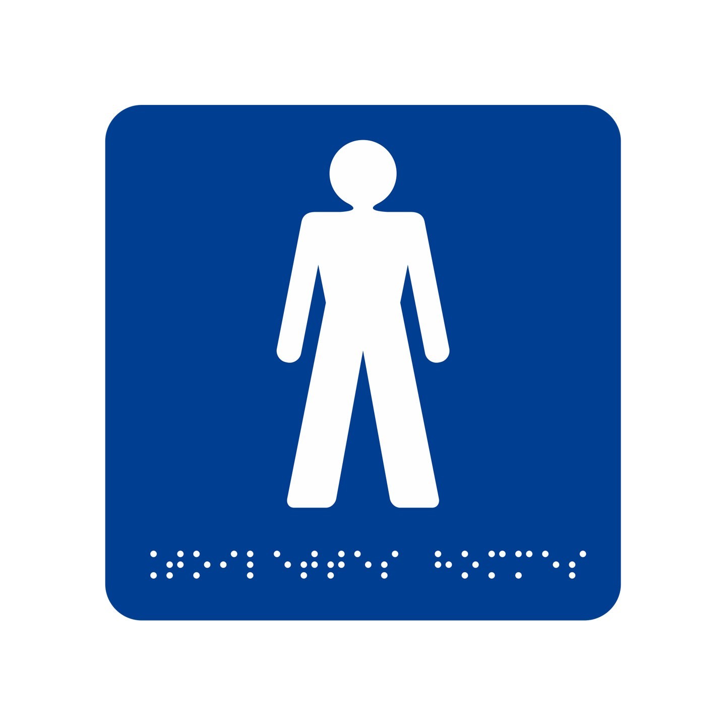 Picto braille Toilettes Hommes bleu