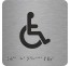 Picto braille "Toilettes Handicapés" argent