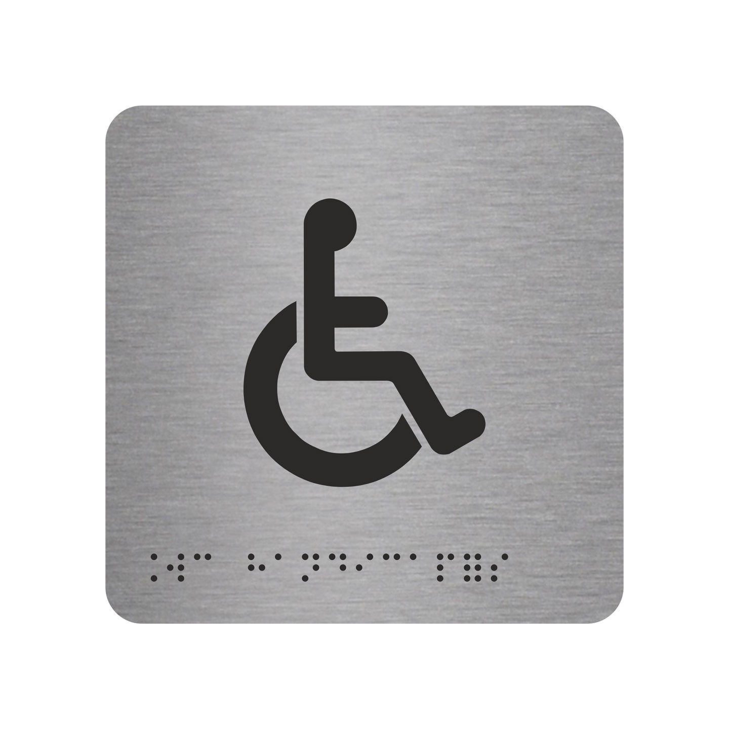 Picto braille "Toilettes Handicapés" argent