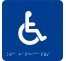 Picto braille "Toilettes Handicapés" bleu