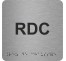 Picto alu avec braille et relief "RDC"