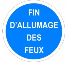 Panneau routier "Fin d'obligation d'allumer ses feux" B49