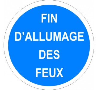 Panneau routier "Fin d'obligation d'allumer ses feux" B49