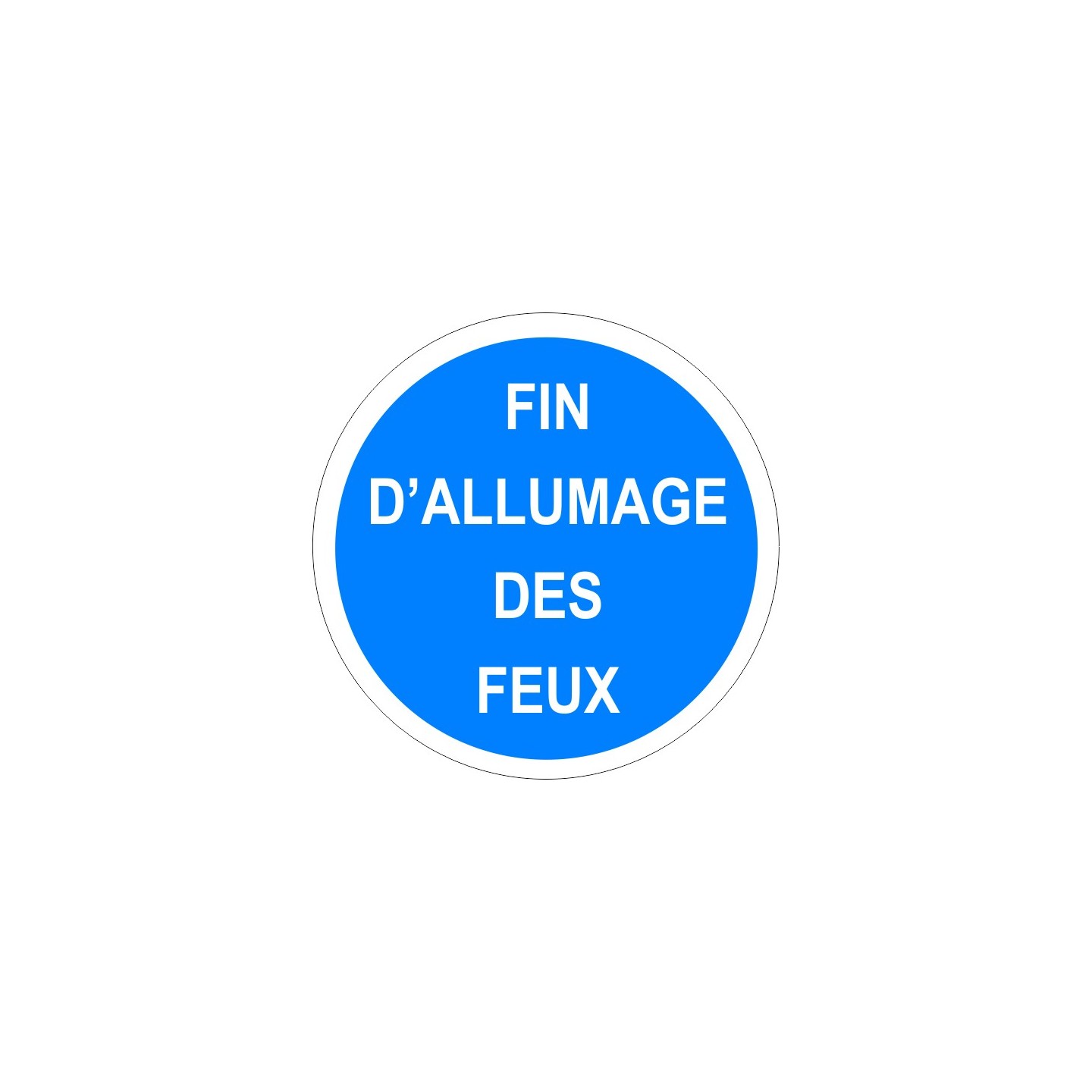 Panneau type routier Fin d'obligation d'allumer ses feux ref: B49