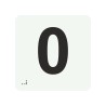 Pictogramme en alu avec braille et relief "0"