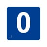 Pictogramme en alu avec braille et relief "0"