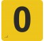 Pictogramme en alu avec braille et relief "0"