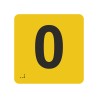 Pictogramme en alu avec braille et relief "0"